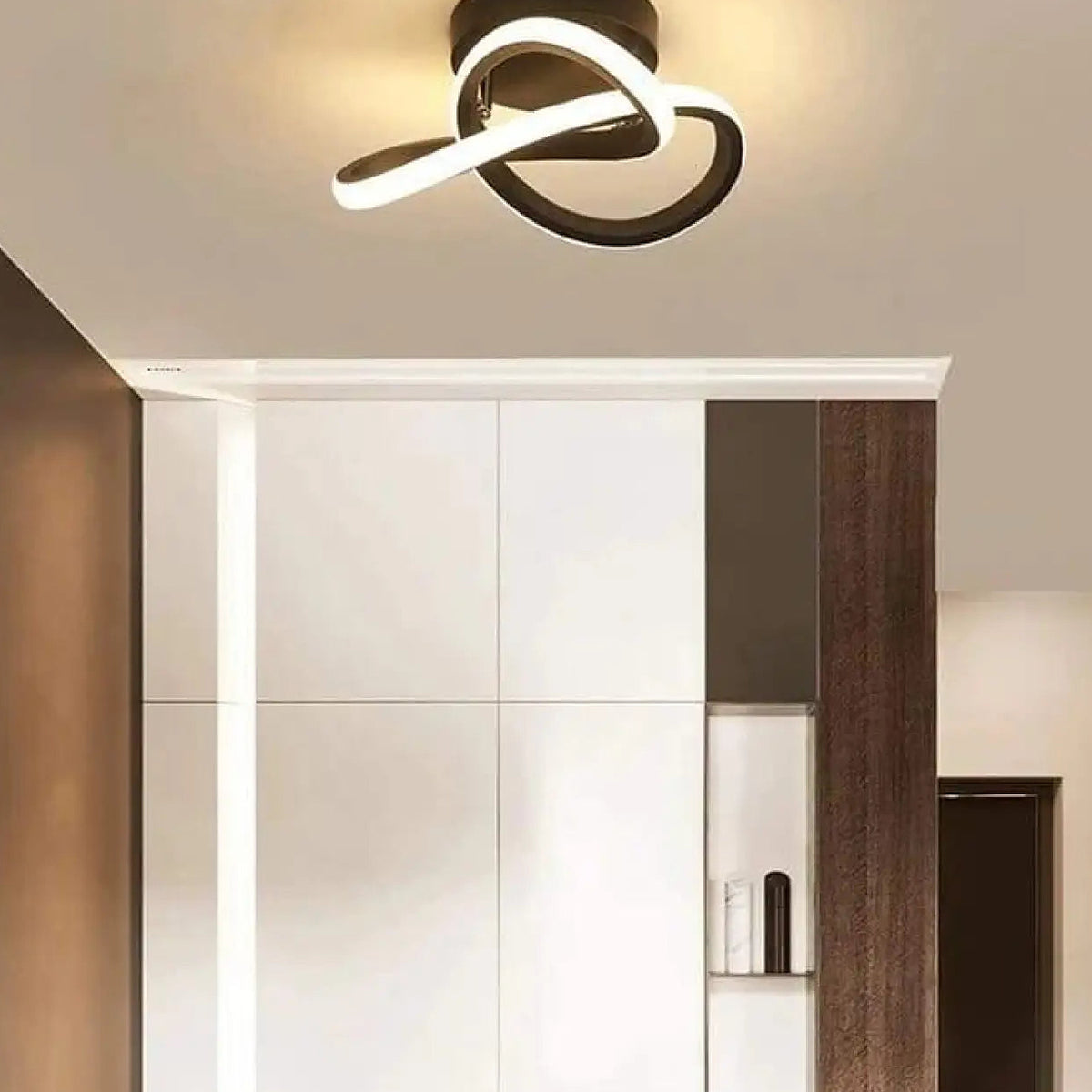 Plafonnier moderne, six formes : nœud, rond, cercle, losange, carré