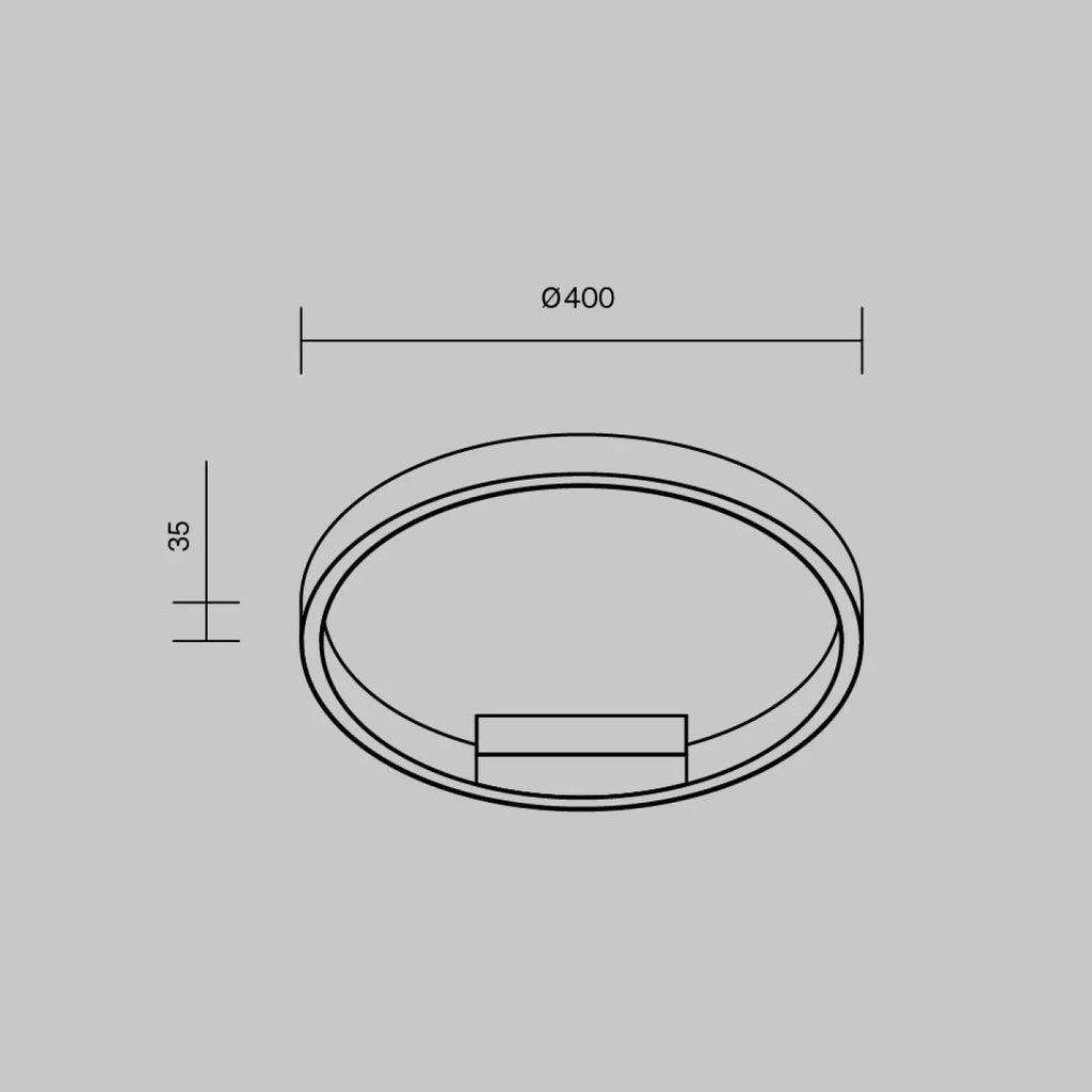 Plafonnier LED en anneau fin, noir ou doré, 40 ou 60 cm