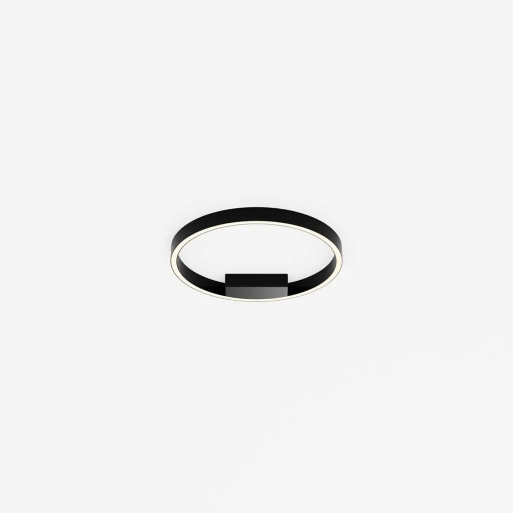 Plafonnier LED en anneau fin, noir ou doré, 40 ou 60 cm, noir