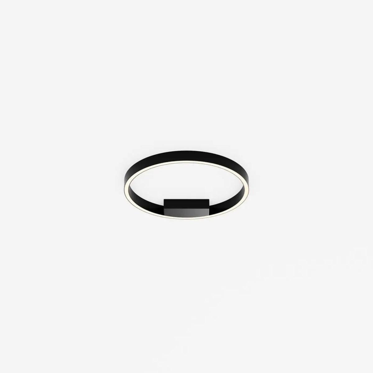 Plafonnier LED en anneau fin, noir ou doré, 40 ou 60 cm, noir