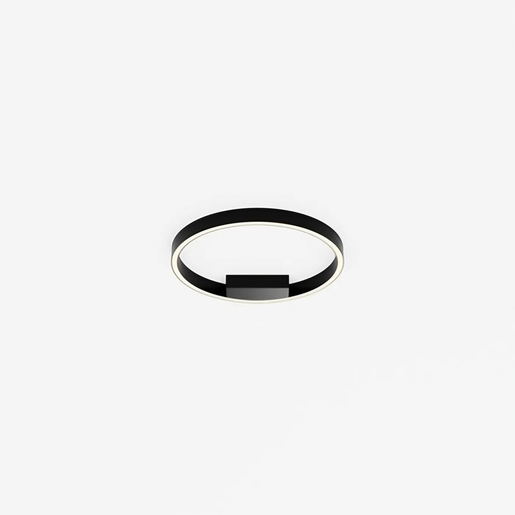 Plafonnier LED en anneau fin, noir ou doré, 40 ou 60 cm