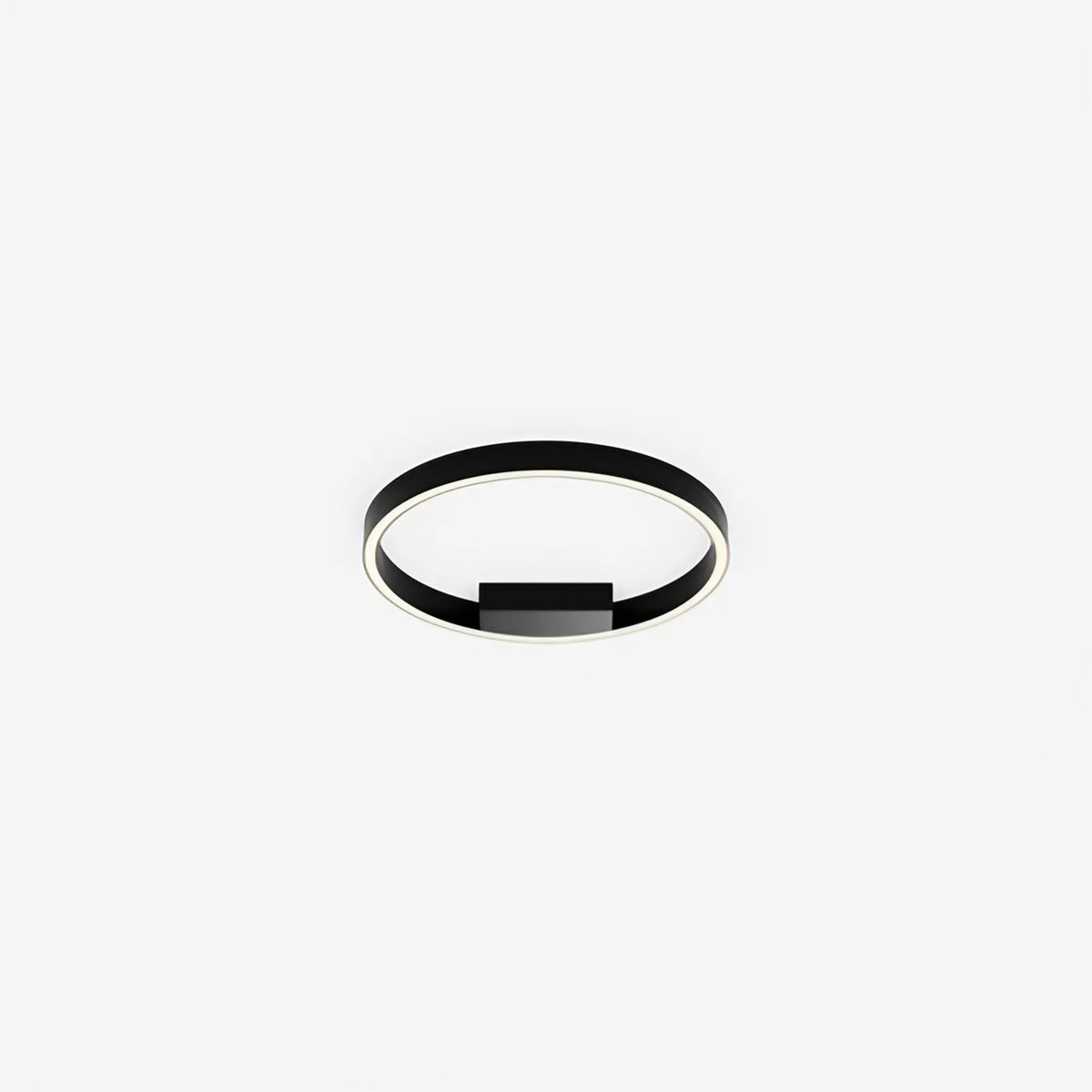 Plafonnier LED en anneau fin, noir ou doré, 40 ou 60 cm