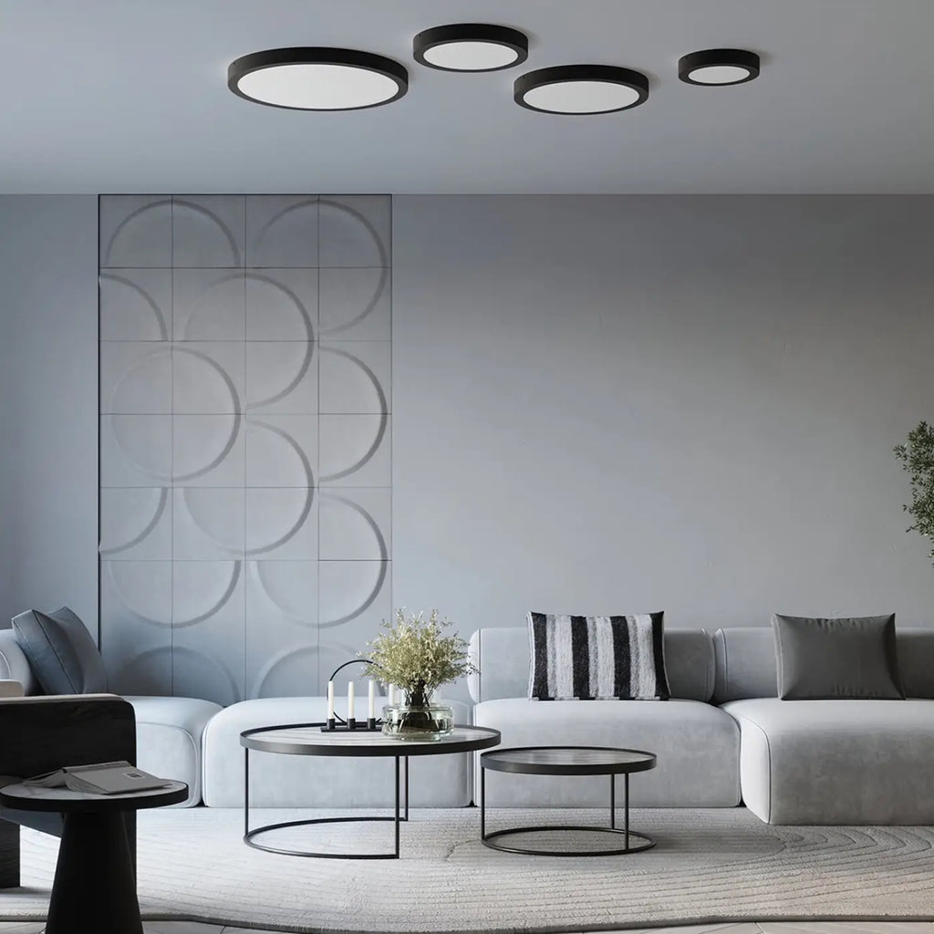 Plafonnier LED rond extra plat, 5 cm d'épaisseur, de 30 à 60 cm