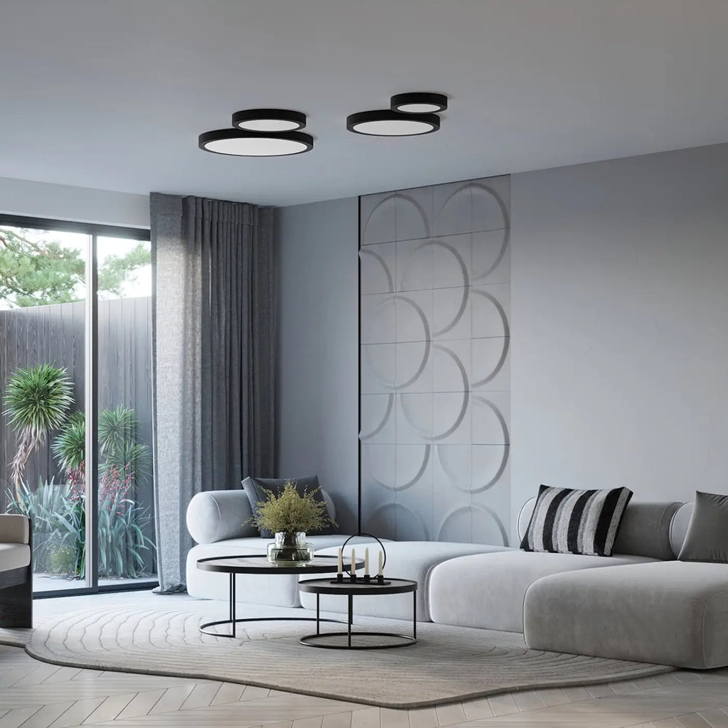 Plafonnier LED rond extra plat, 5 cm d'épaisseur, de 30 à 60 cm