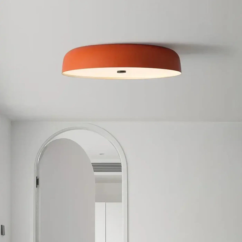 Plafonnier LED rond, blanc, orange ou noir, tailles S à L