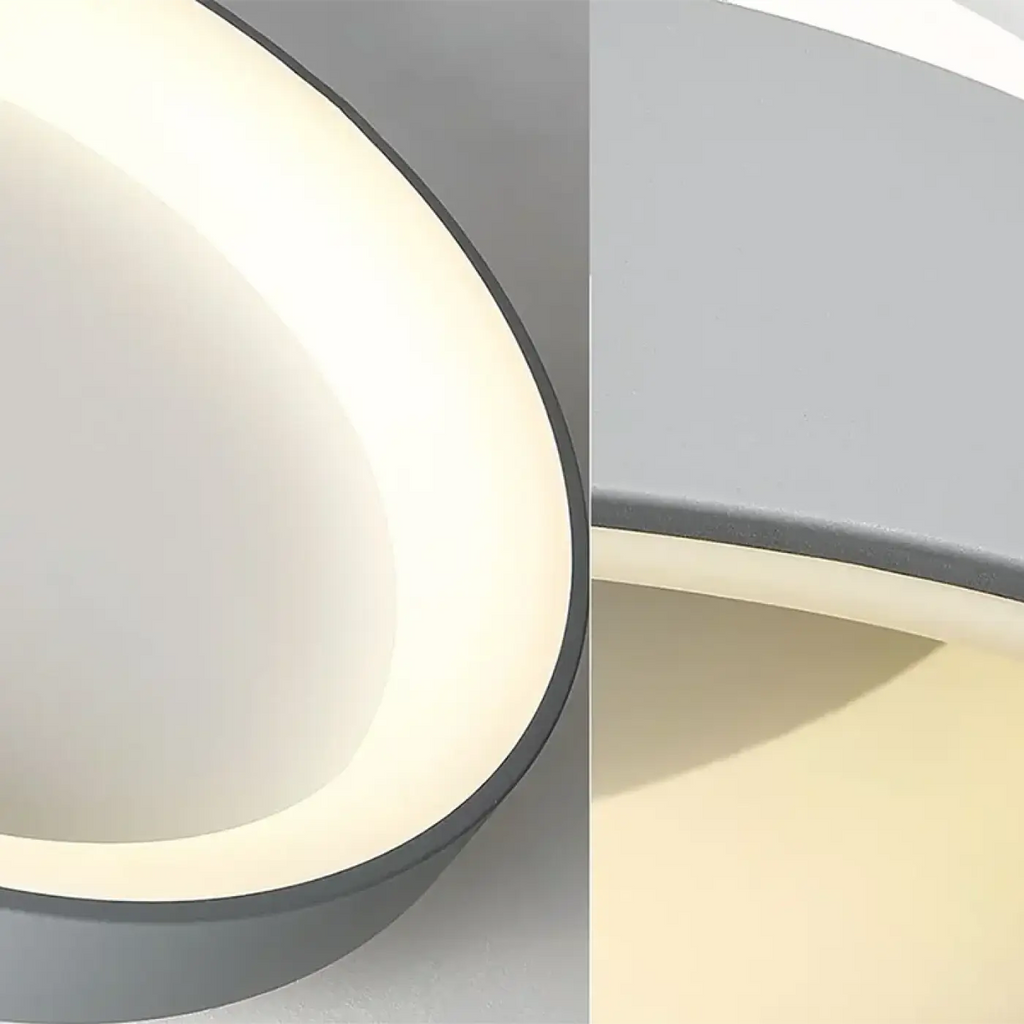 Plafonnier rond ultra fin, blanc, noir ou gris, trois tailles
