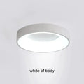 Plafonnier rond ultra fin, blanc, noir ou gris, trois tailles, blanc