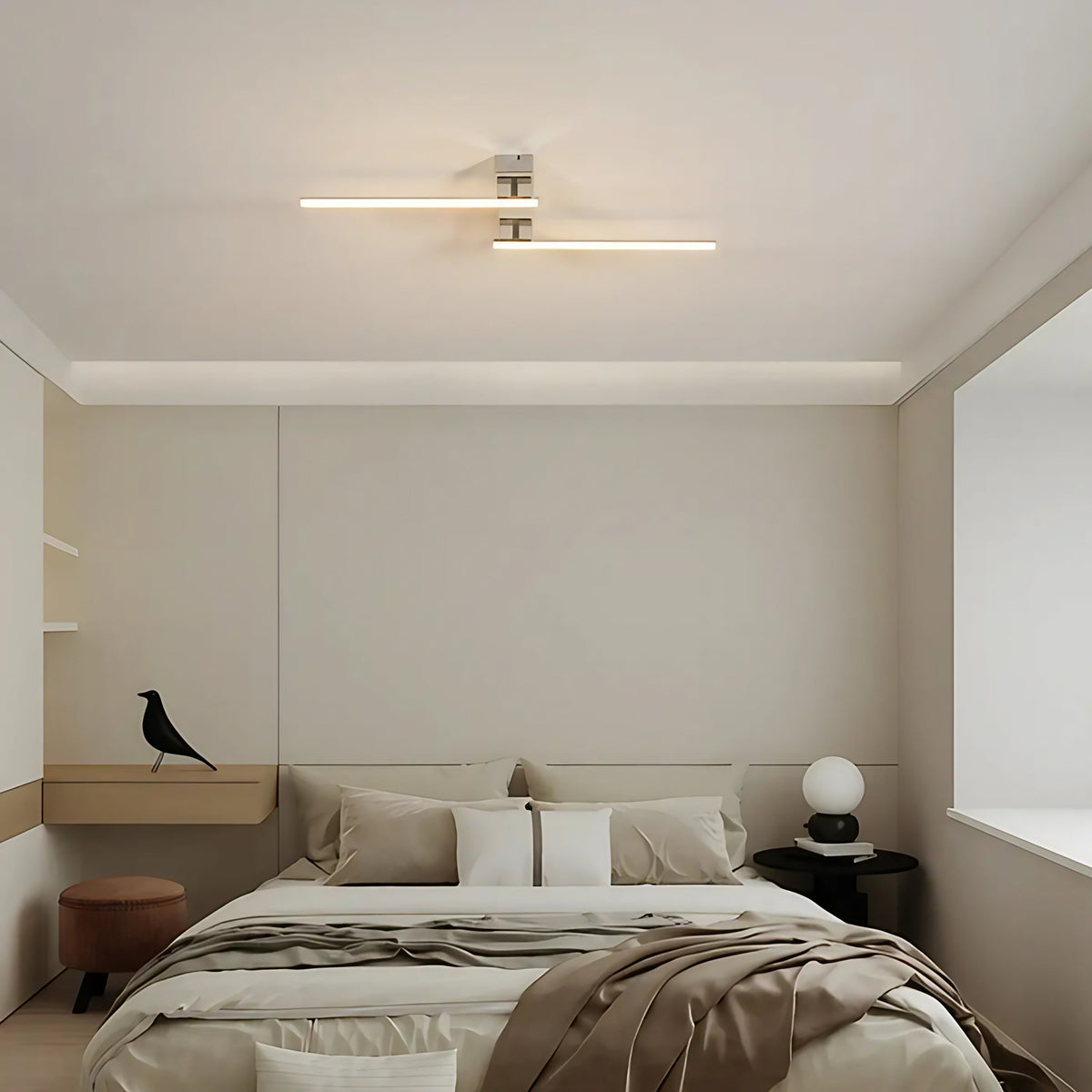 Plafonnier LED rotatif au design minimaliste