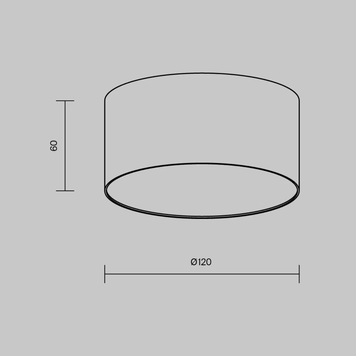 Plafonnier LED disque plat de 6 cm, noir, blanc ou doré