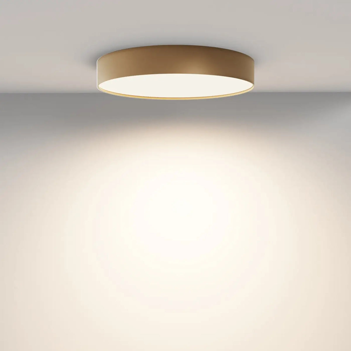 Plafonnier LED disque plat de 6 cm, noir, blanc ou doré