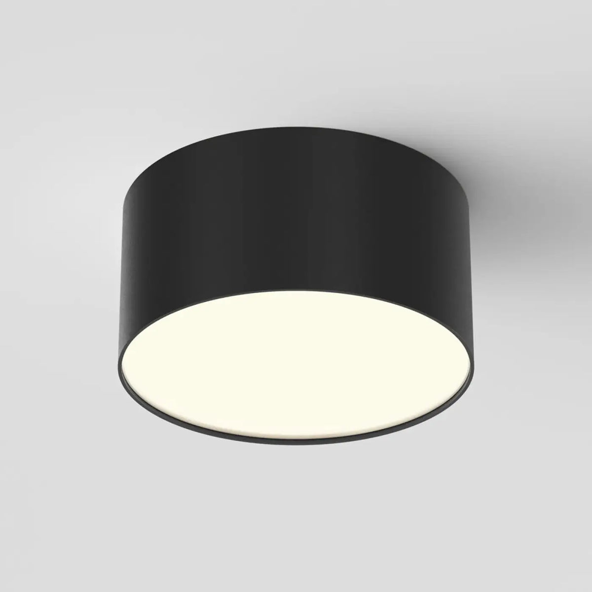 Plafonnier LED disque plat de 6 cm, noir, blanc ou doré, noir