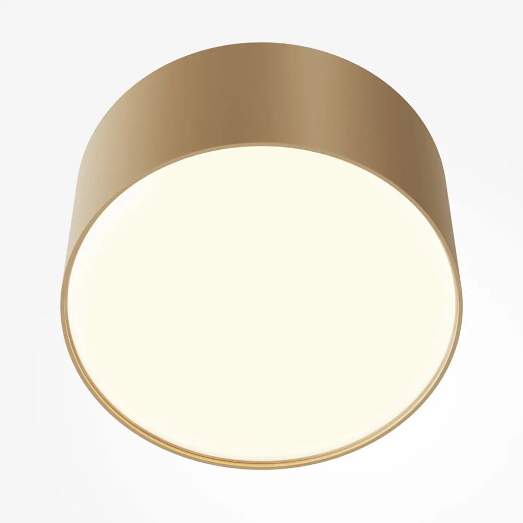 Plafonnier LED disque plat de 6 cm, noir, blanc ou doré