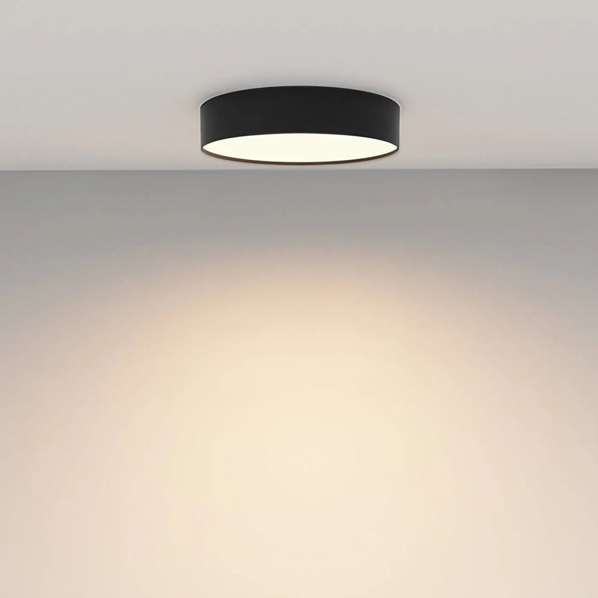 Plafonnier LED disque plat de 6 cm, noir, blanc ou doré