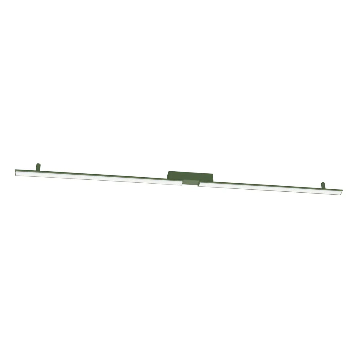 Plafonnier linéaire LED fin en aluminium, 181 cm, 40 W, vert olive