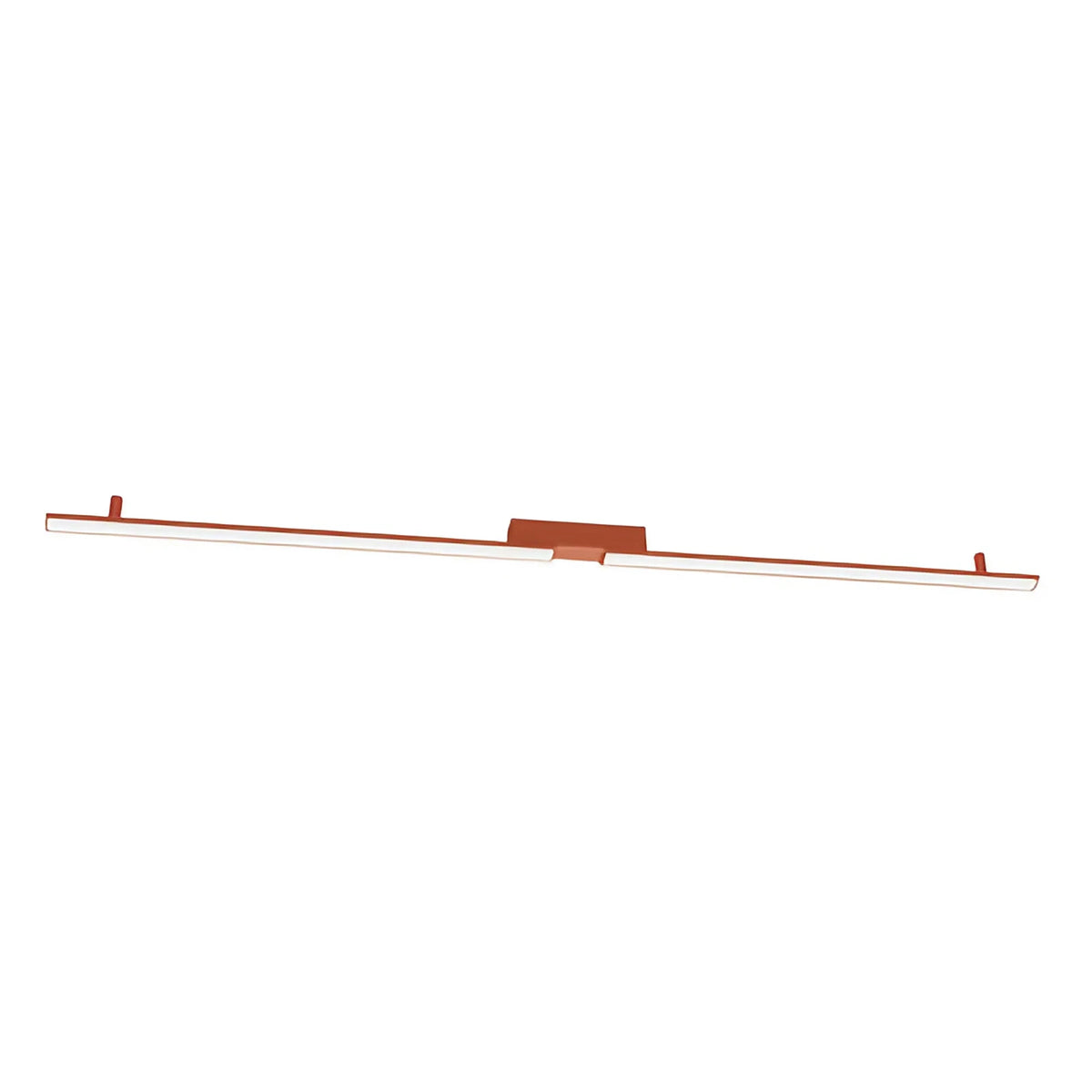Plafonnier linéaire LED fin en aluminium, 181 cm, 40 W, rouge ocre
