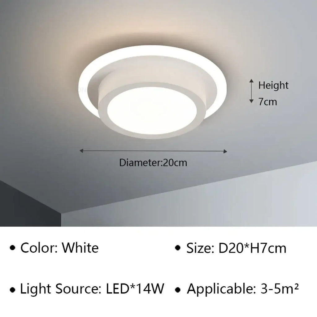 Plafonnier LED à forme sculptée, noir ou blanc, trois modèles