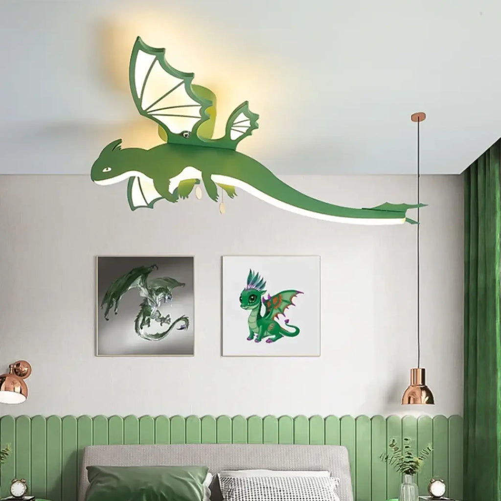 Plafonnier dinosaure pour chambre d'enfant, deux modèles