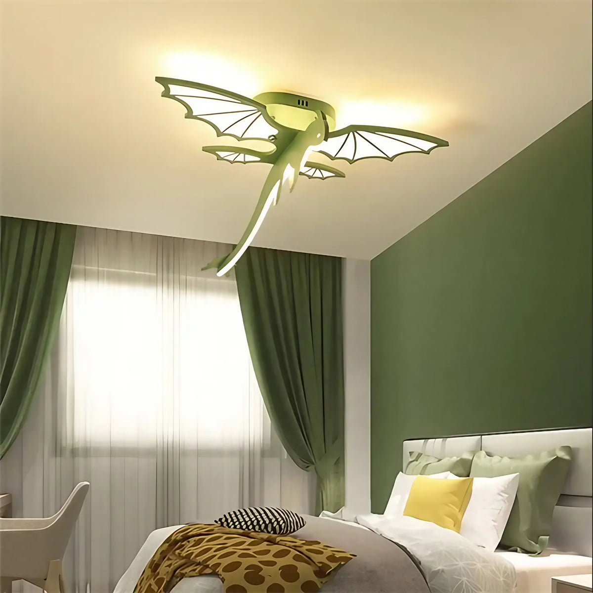 Plafonnier dinosaure pour chambre d'enfant, deux modèles