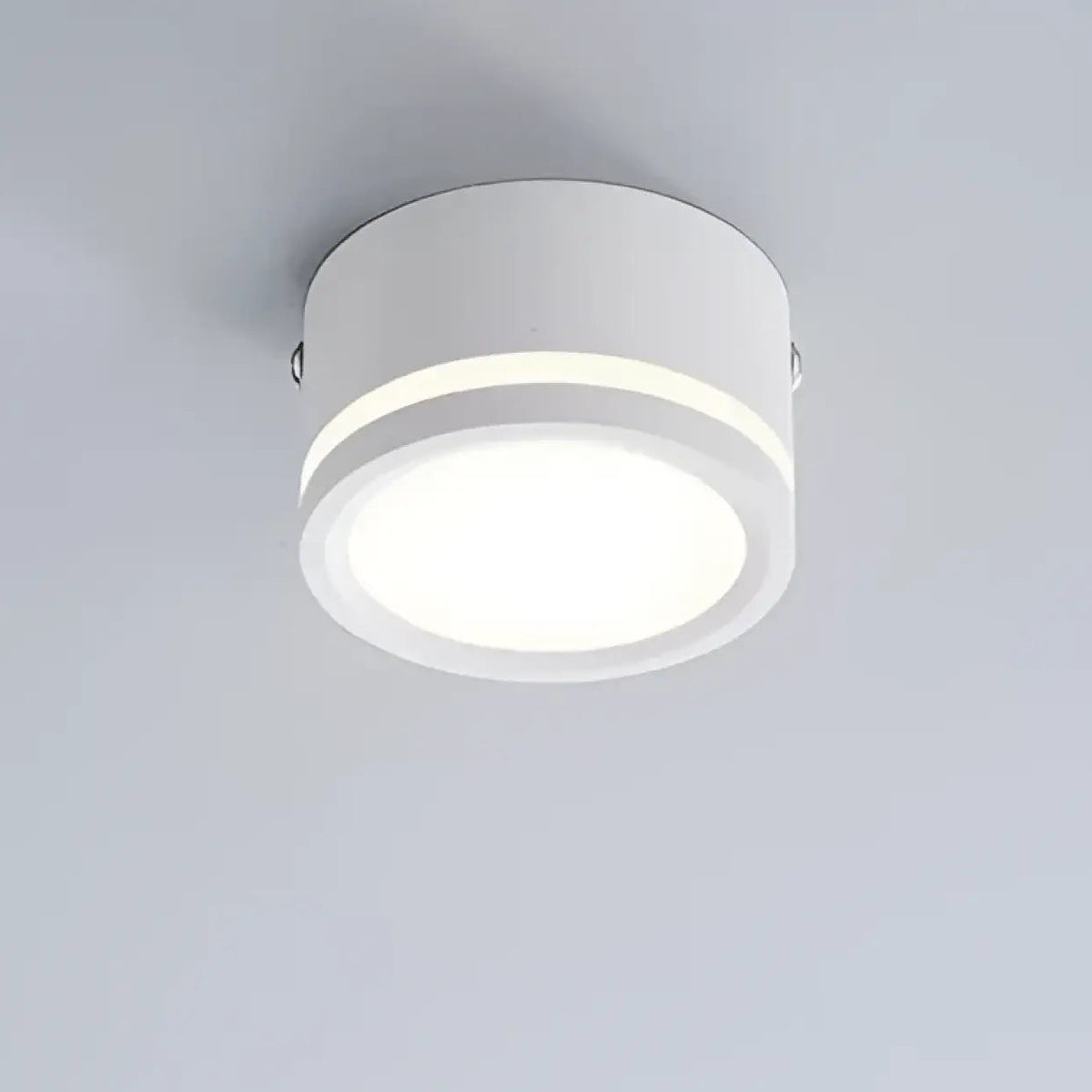 Plafonnier rond minimaliste, noir ou blanc, blanc chaud ou froid