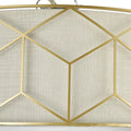 Plafonnier en lin naturel cerclé de doré, 43 ou 57 cm