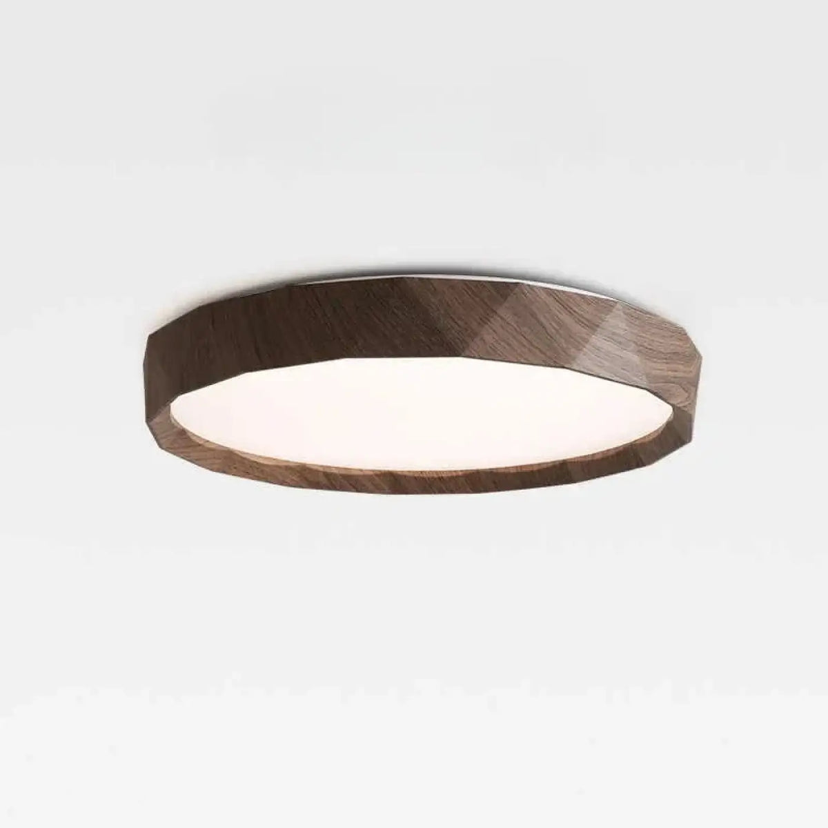 Plafonnier LED en métal aspect bois naturel, beige ou marron, marron