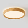 Plafonnier LED en métal aspect bois naturel, beige ou marron, beige