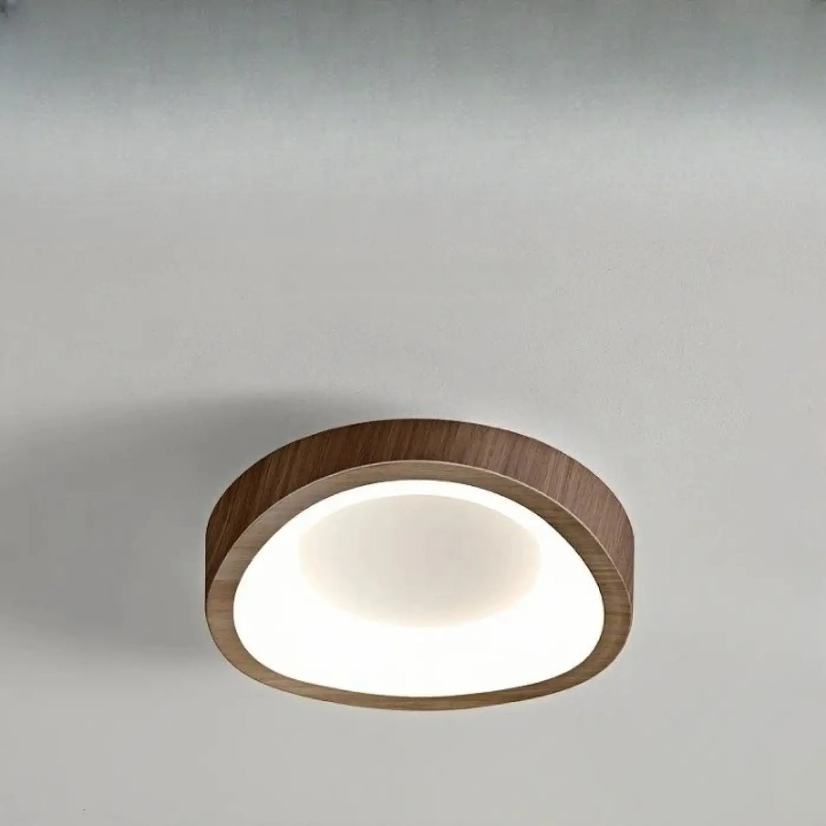 Plafonnier en bois aux formes organiques, six modèles, marron