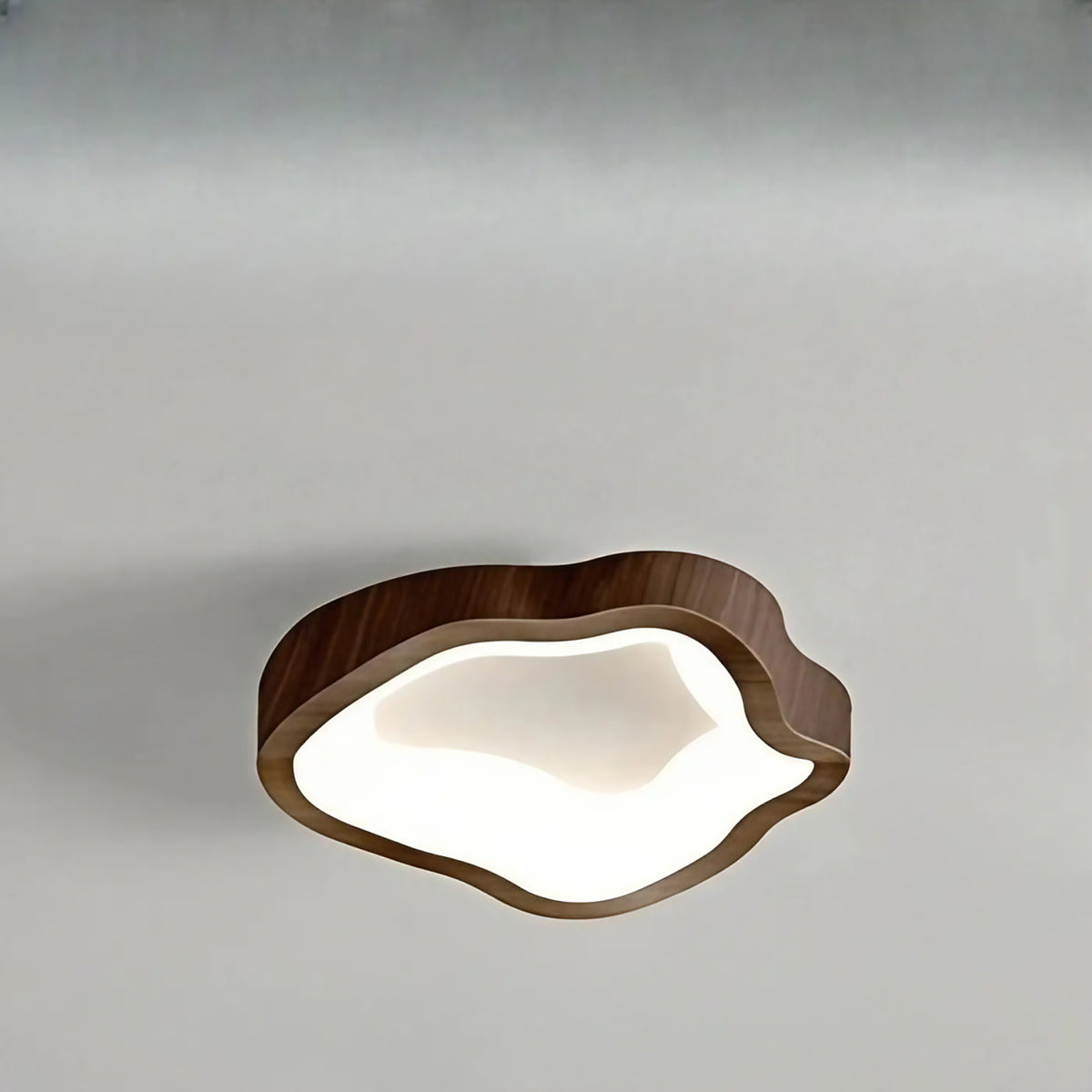 Plafonnier en bois aux formes organiques, six modèles, marron