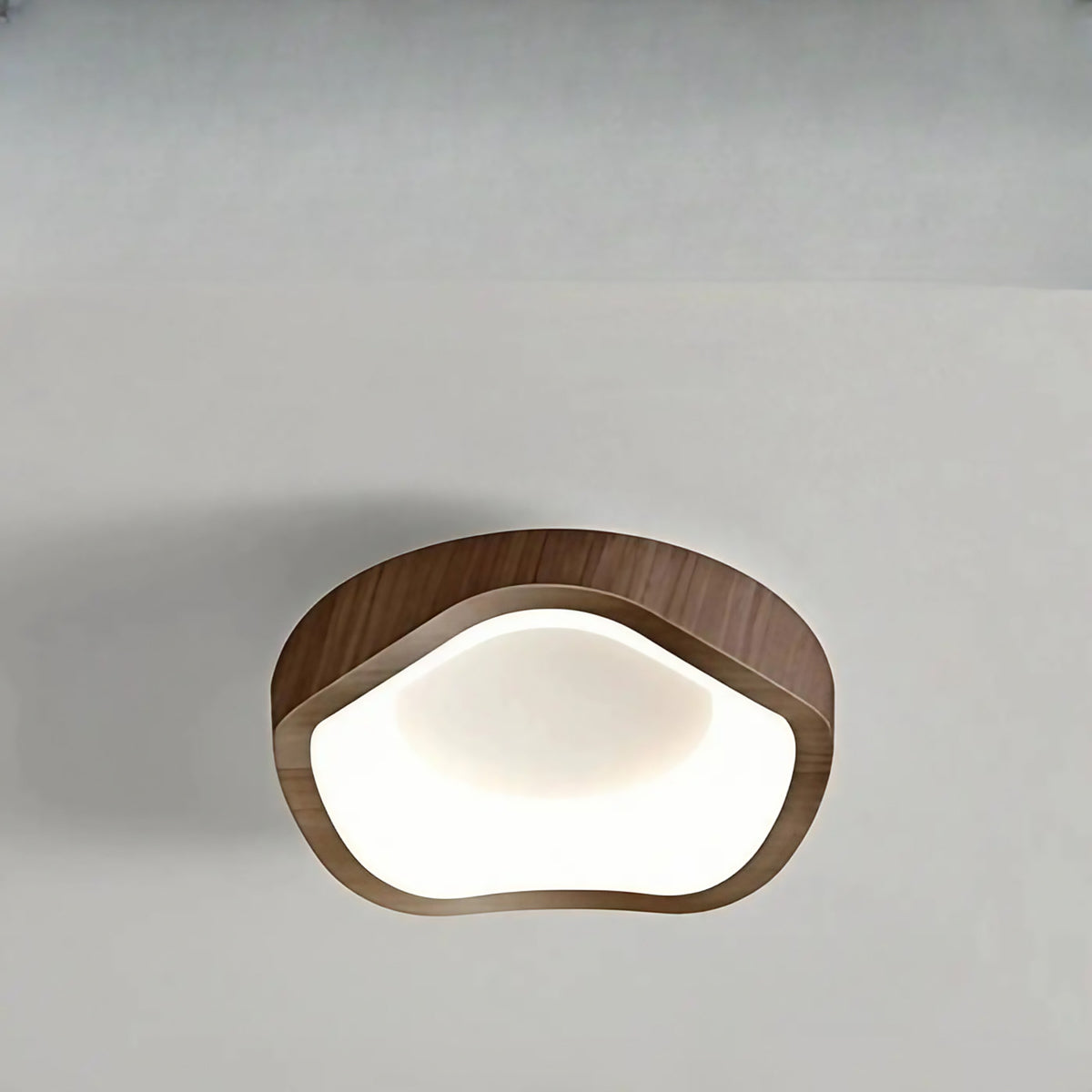 Plafonnier en bois aux formes organiques, six modèles, marron