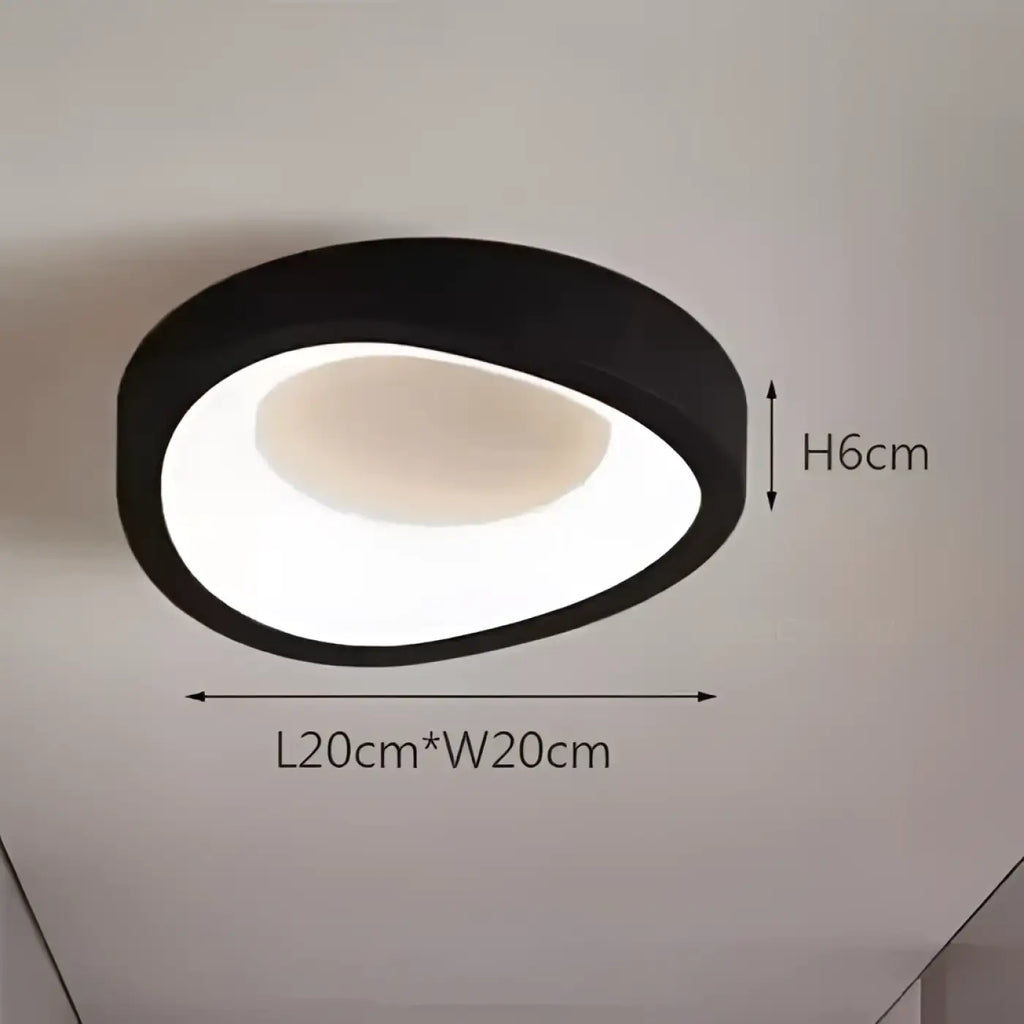 Plafonnier LED et bois, en noir, blanc ou marron, deux modèles