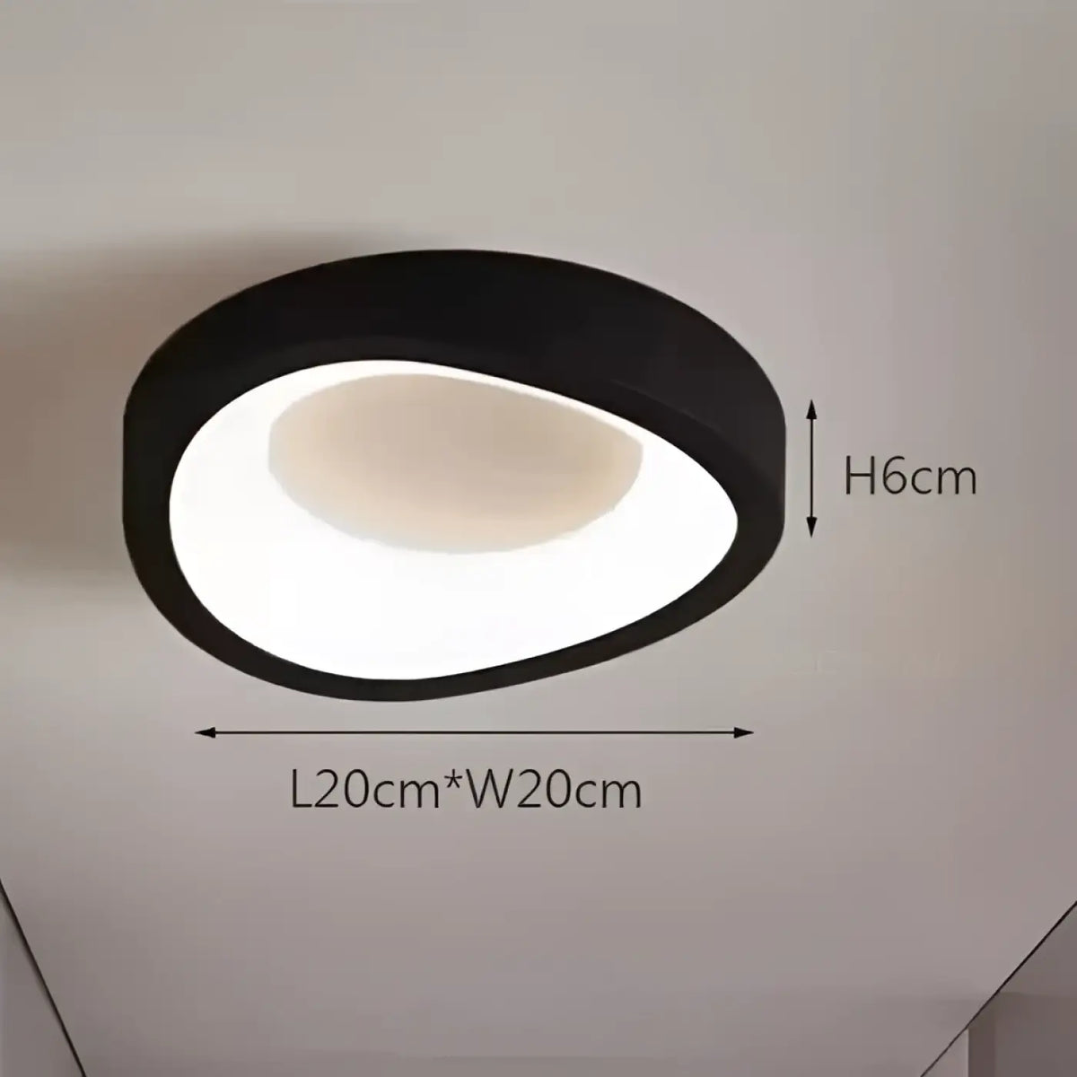 Plafonnier LED et bois, en noir, blanc ou marron, deux modèles