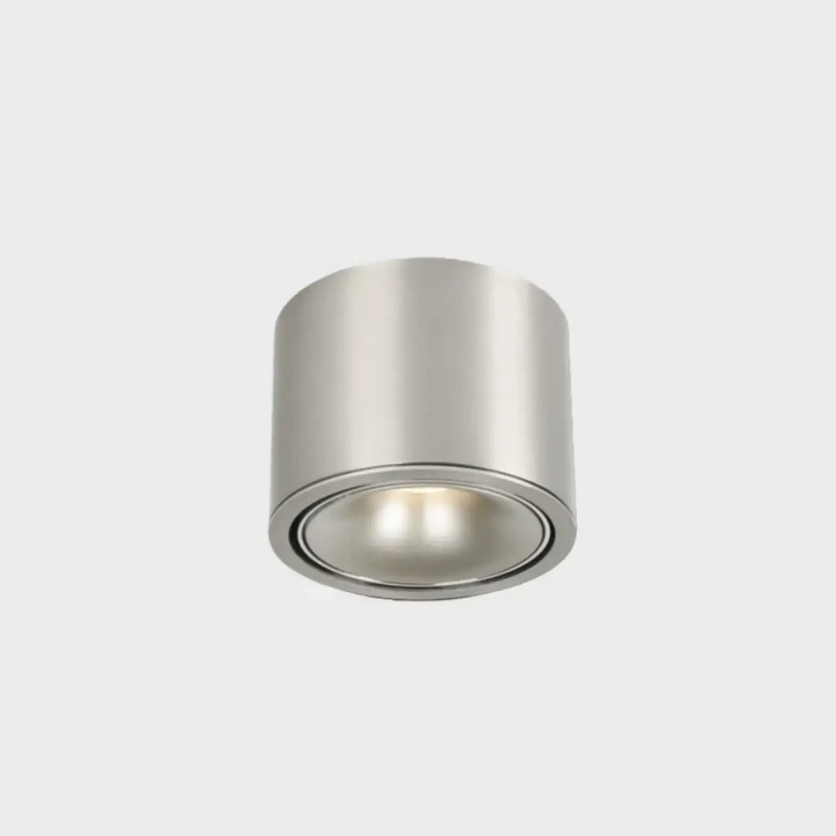 Plafonnier compact à spot orienté, forme cylindrique, gris