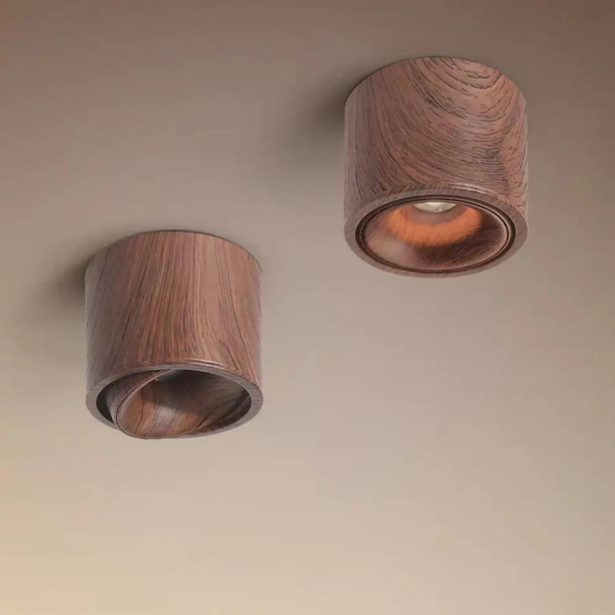 Plafonnier compact à spot orienté, forme cylindrique