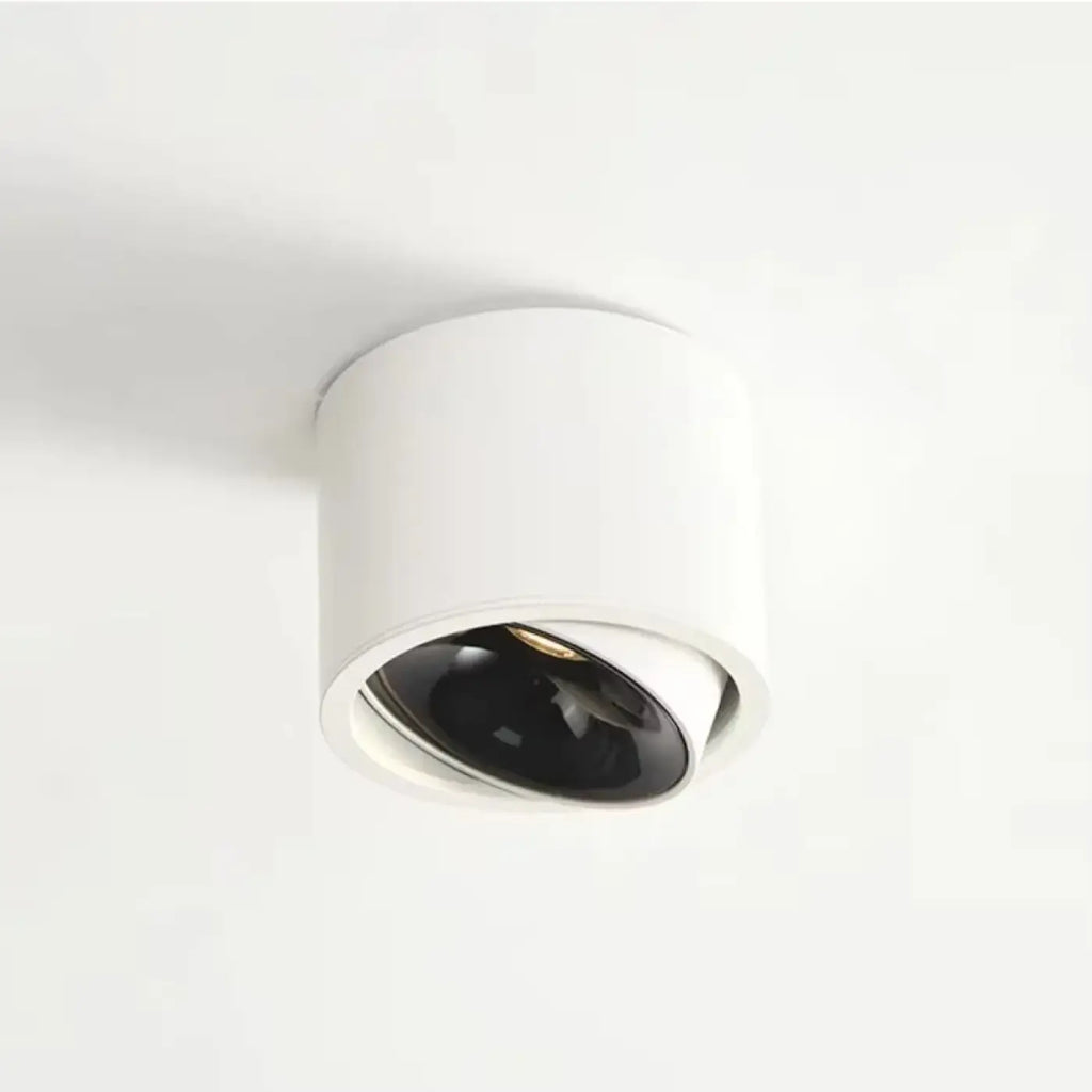 Plafonnier compact à spot orienté, forme cylindrique