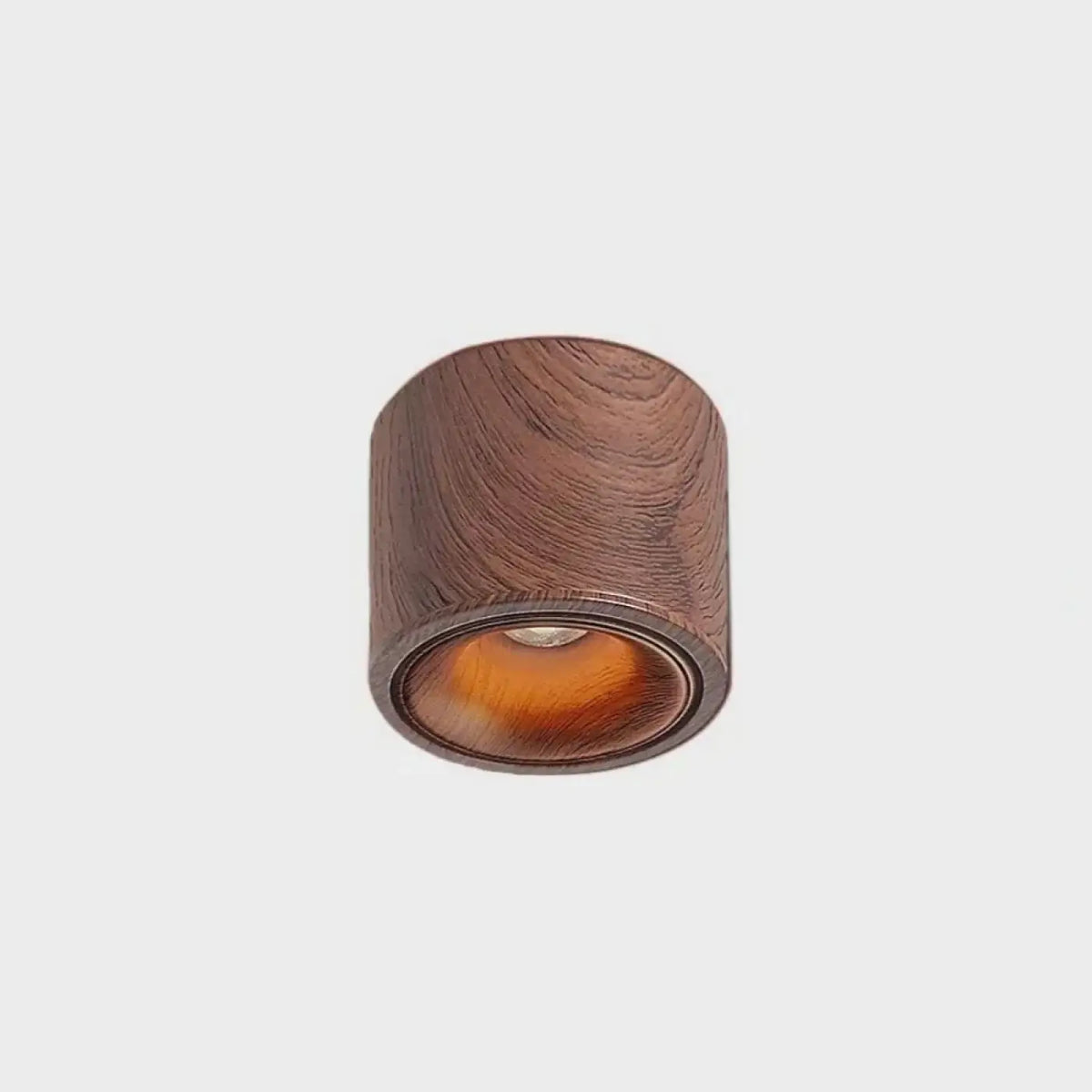 Plafonnier compact à spot orienté, forme cylindrique, marron