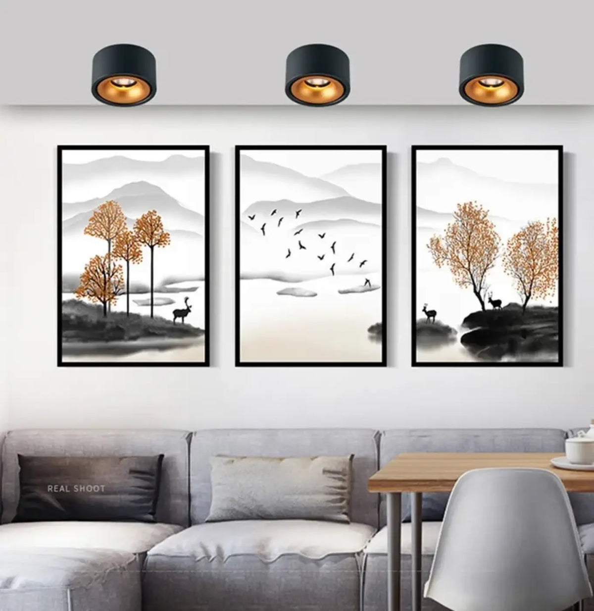 Plafonnier moderne à la silhouette travaillée, blanc ou noir