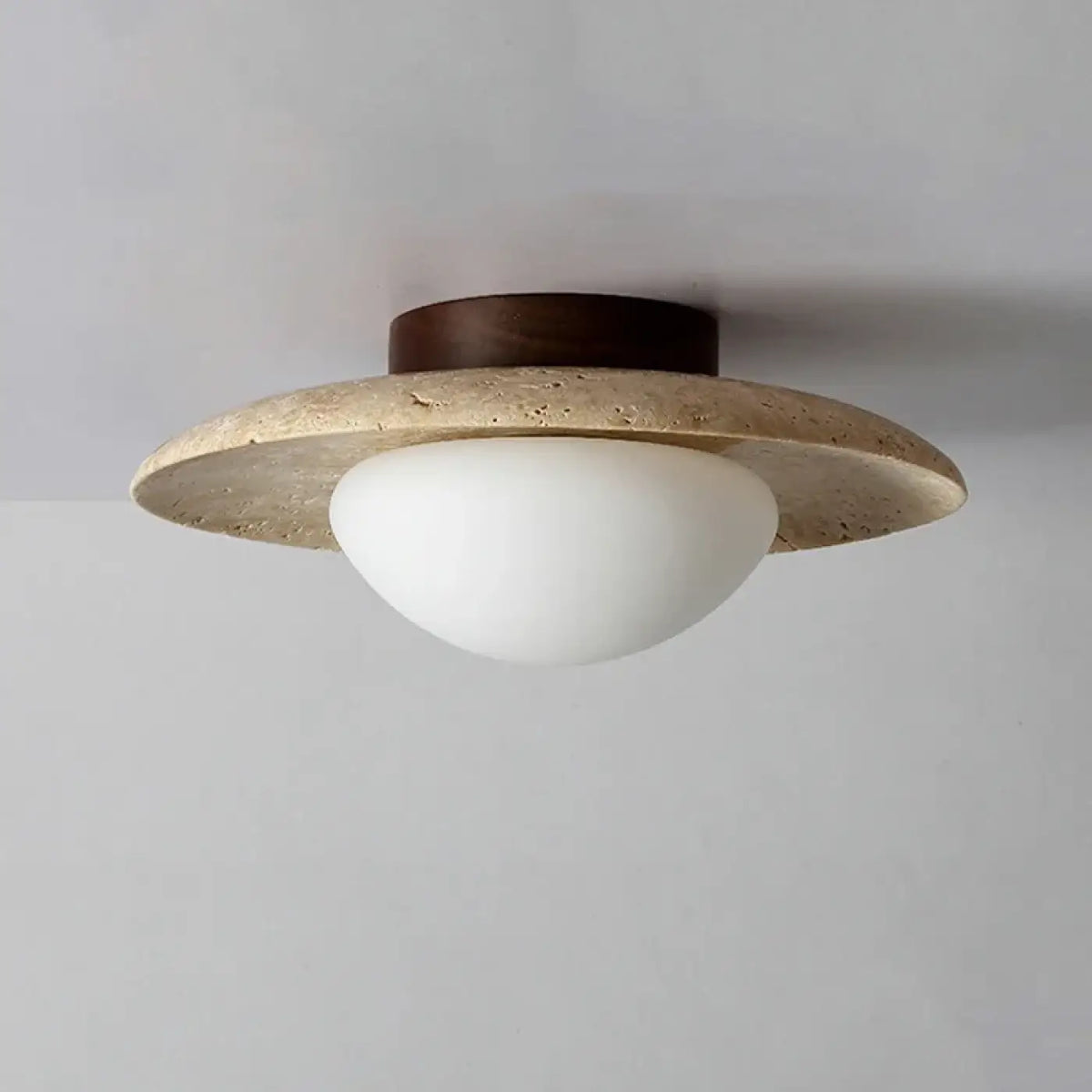 Plafonnier en béton à LED, aspect brut et ligne minimaliste