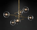 Suspension moderne à sphères de verre, bronze ou noir, tailles S et M, bronze