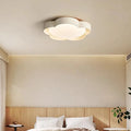 Plafonnier LED en forme de fleur, blanc ou marron, tailles S ou M, blanc