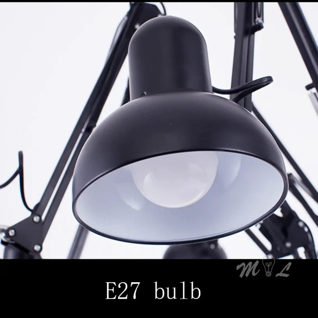 Plafonnier LED moderne à plusieurs têtes, noir, blanc ou rouge