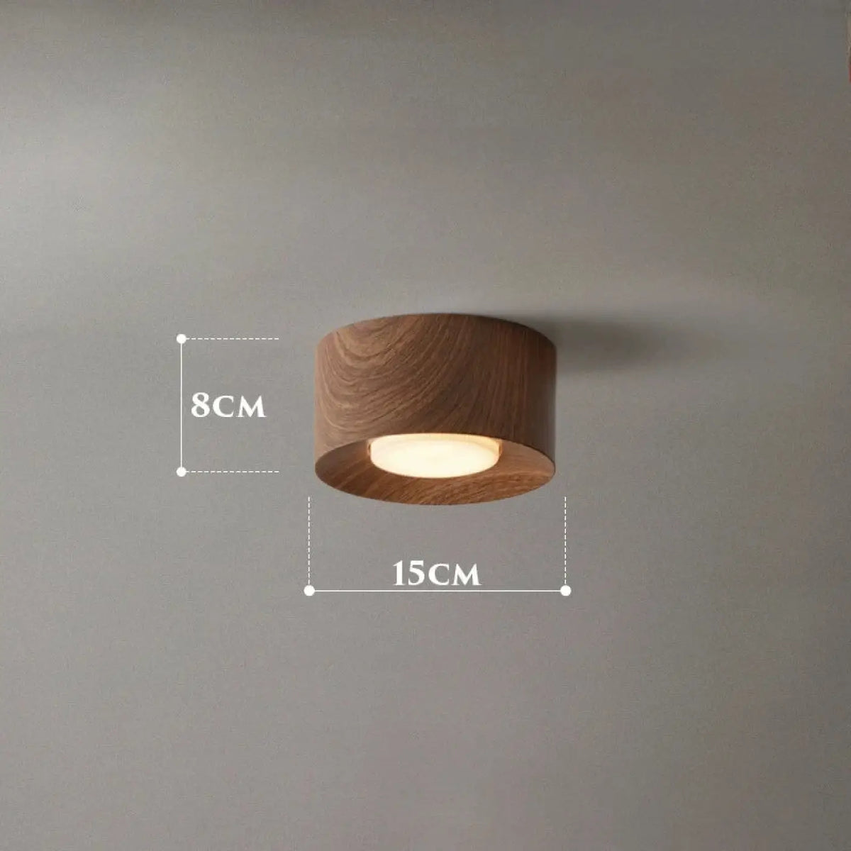 Plafonnier LED minimaliste au style naturel, tailles S ou M