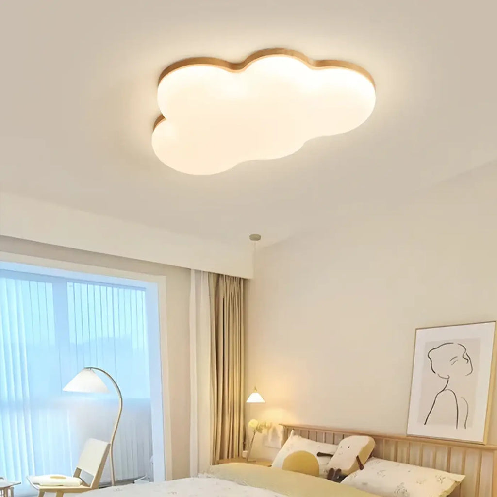 Plafonnier nuage LED pour chambre d'enfant, marron ou beige