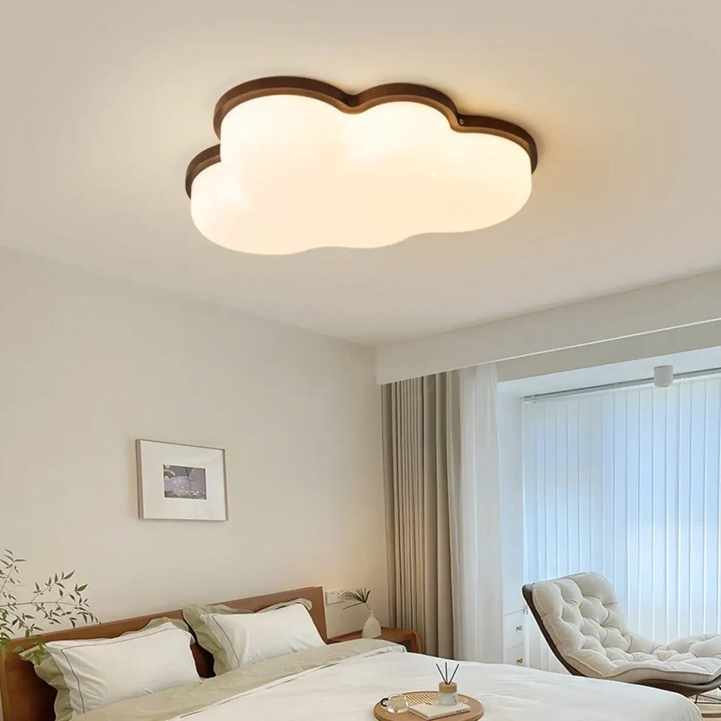 Plafonnier nuage LED pour chambre d'enfant, marron ou beige