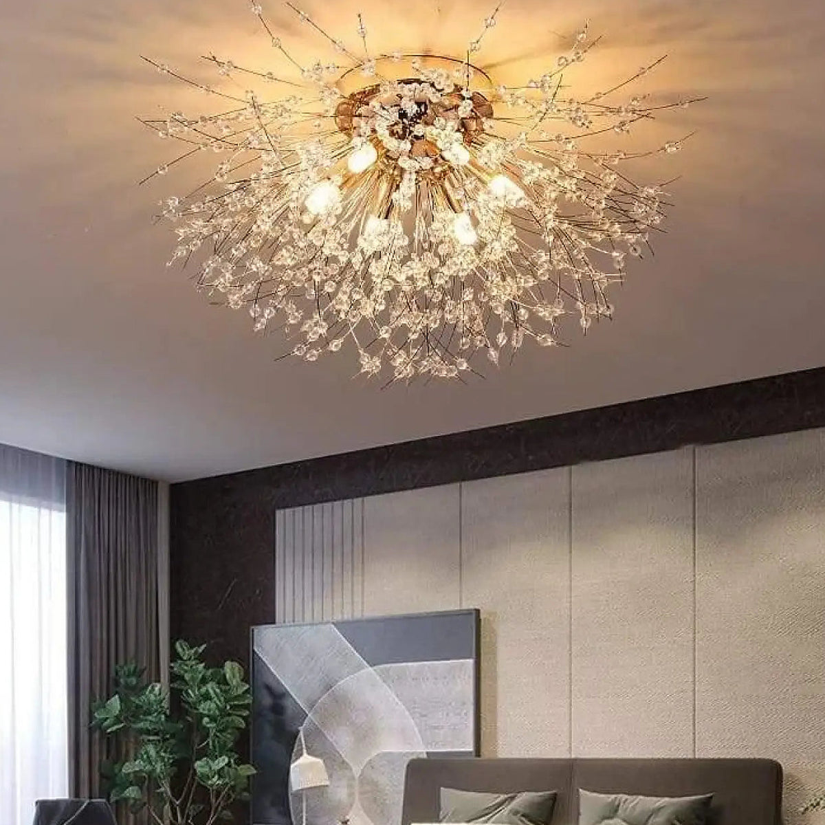 Plafonnier original pissenlit pour salon, tailles S et M