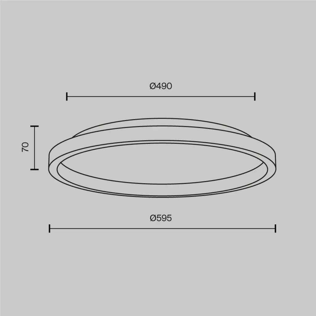 Plafonnier LED disque noir effet pierre, 40 ou 60 cm