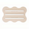 Plafonnier plat en acier ondulé à trois tubes, 16 coloris, beige