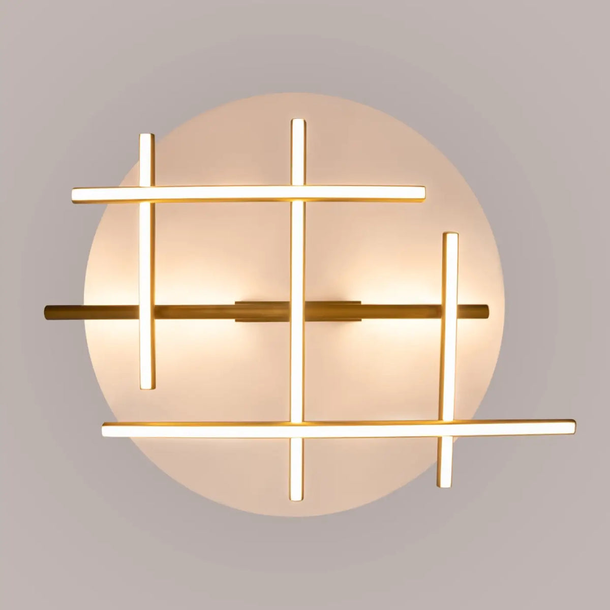 Plafonnier LED à branches dorées rayonnantes, 7000 lumens