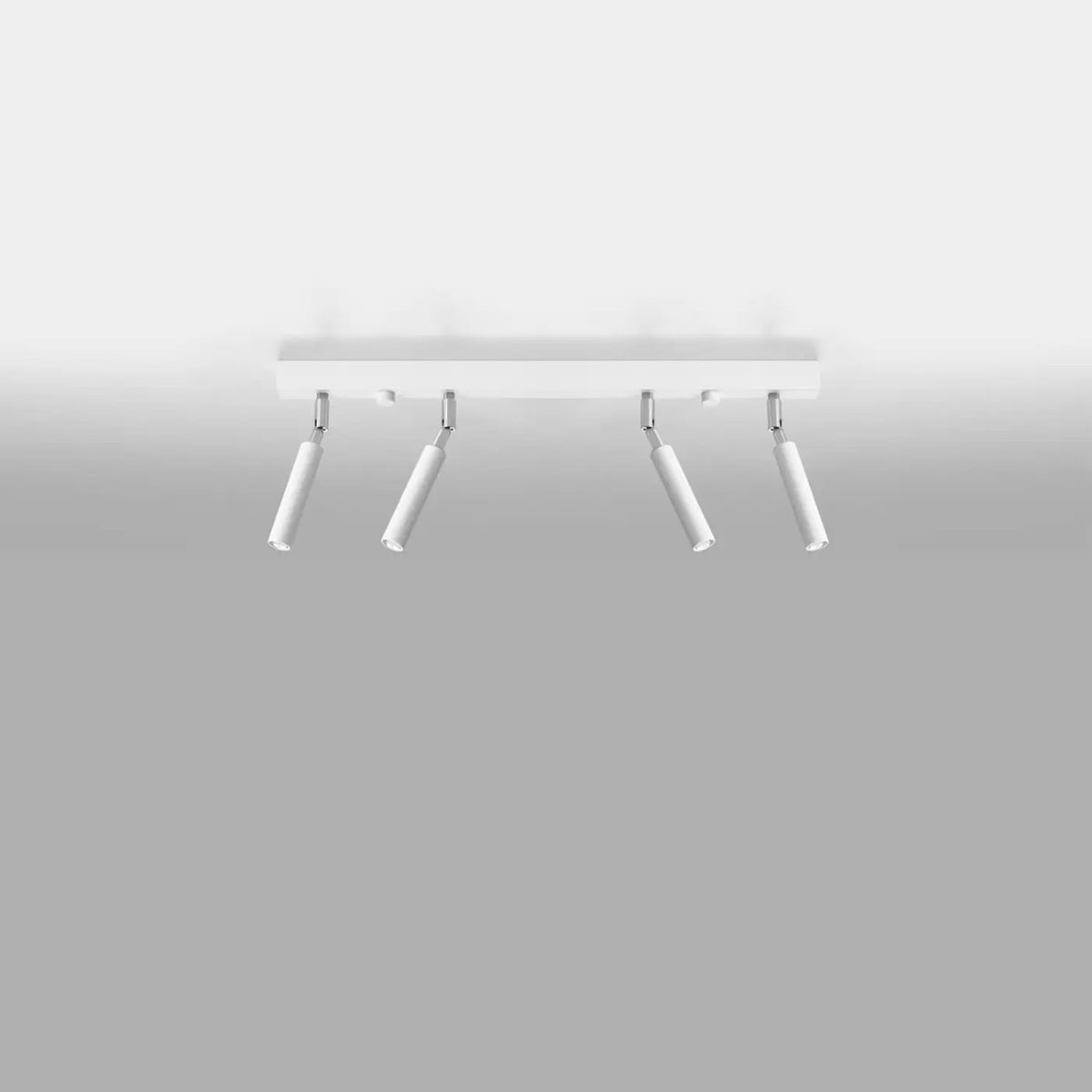 Plafonnier rampe à tubes fins orientables, de 2 à 6 spots, blanc