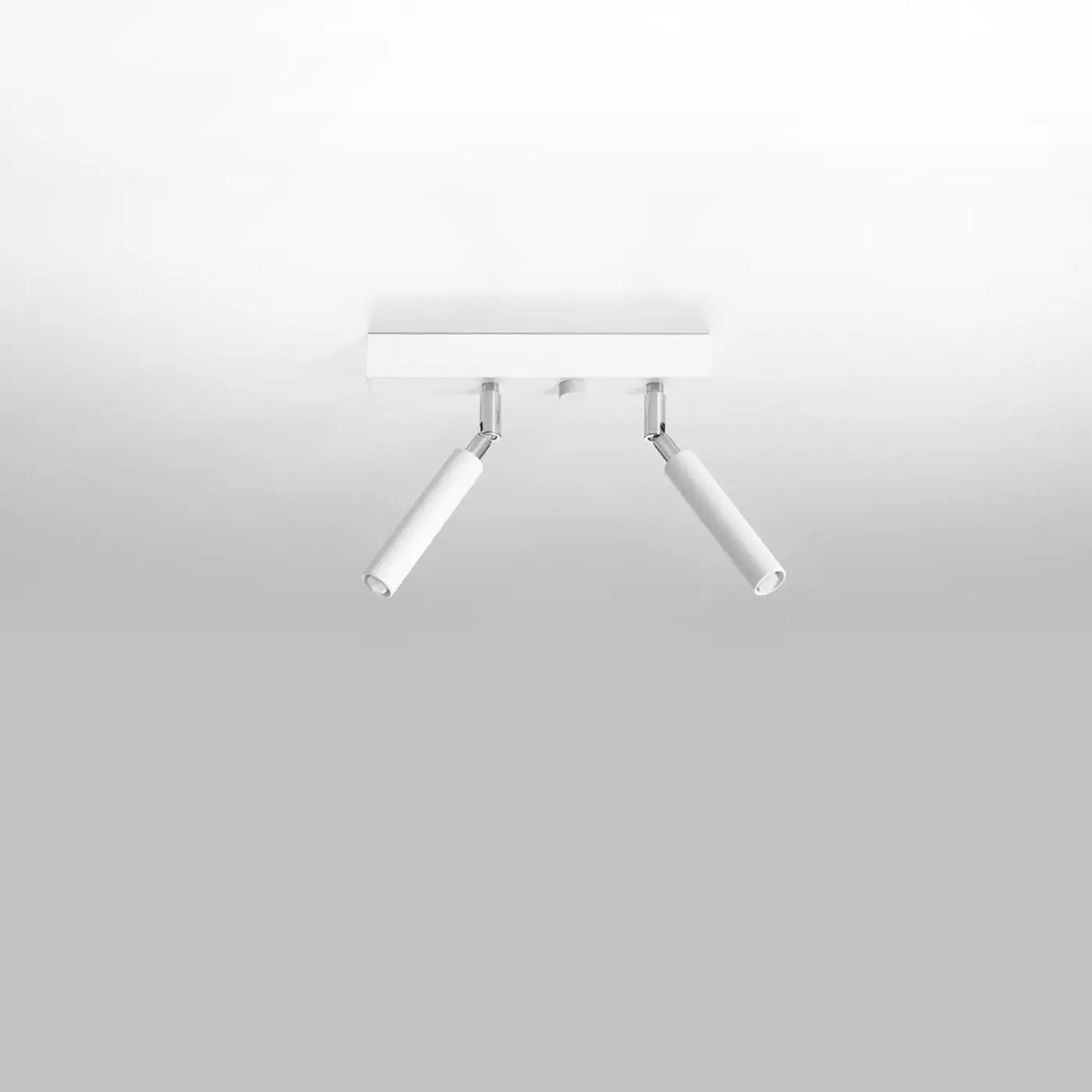 Plafonnier rampe à tubes fins orientables, de 2 à 6 spots, blanc