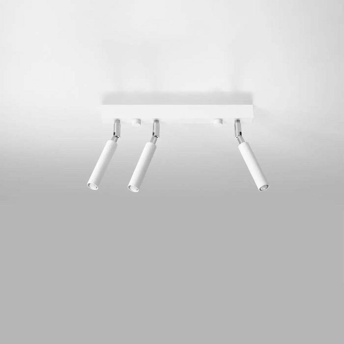Plafonnier rampe à tubes fins orientables, de 2 à 6 spots, blanc